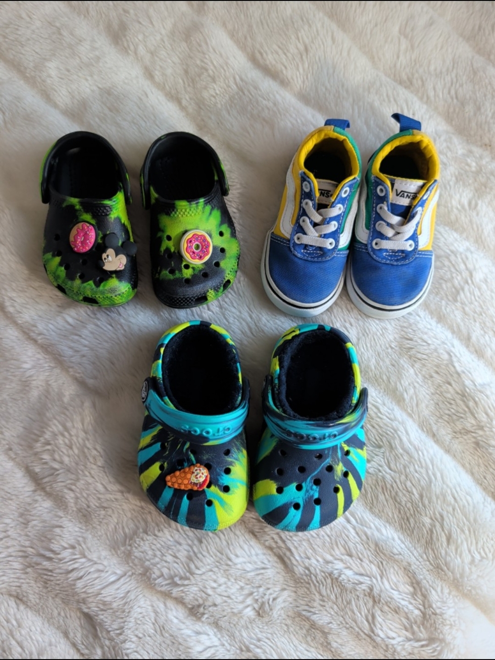 Kids Vans and Crocs Shoes Bundle Toddler Sz 5C